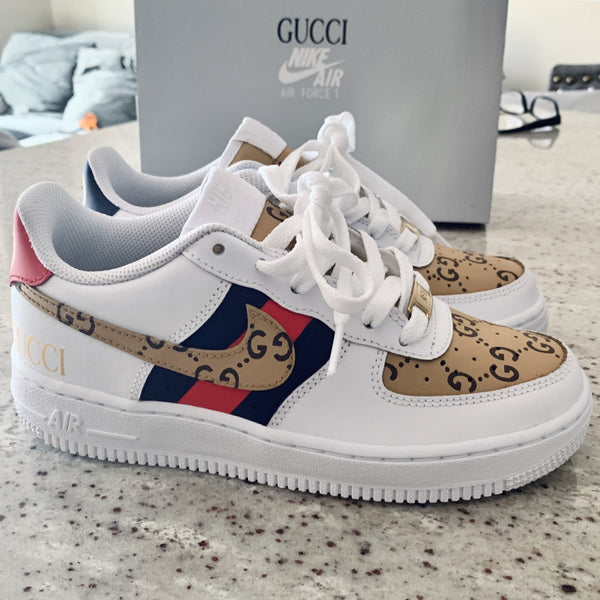 Woord vrouw herstel Gucci Nike Air Force 1 custom AF1 Low GG | Artillery Closet